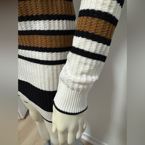 NWT Amiri Backless Multi-Stripe Sweater Dress in Brown/Black - Picture 16 of 16